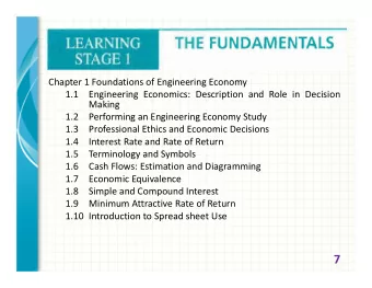 7  Chapter 2 Factors: How Time and Interest Affect Money  Progressive Example-The Cement Factory
