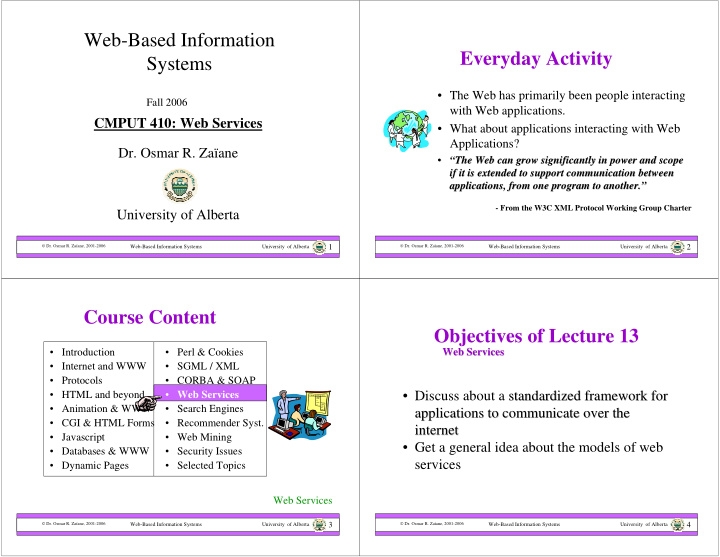 web based information everyday activity systems
