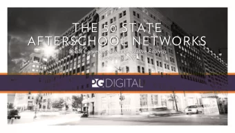 THE 50 STATE  AFTERSCHOOL NETWORKS  Social Conversation and Legislative Analysis  September 2017