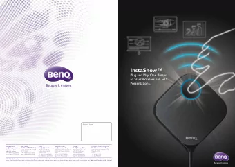 InstaShow  Plug and Play. One Button  to Start Wireless Full HD  Presentations.  China  Europe