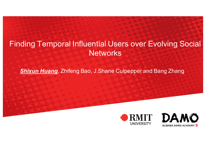 finding temporal influential users over evolving social