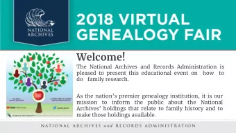 Welcome! The National Archives and Records Administration is pleased to present this educational