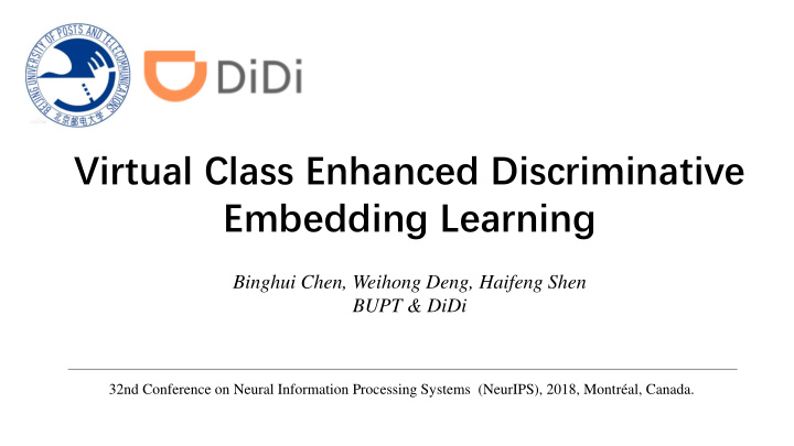 virtual class enhanced discriminative