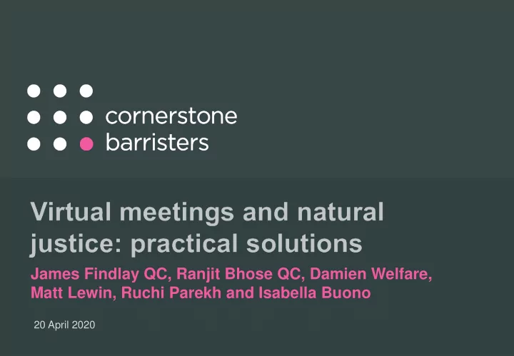 james findlay qc ranjit bhose qc damien welfare matt