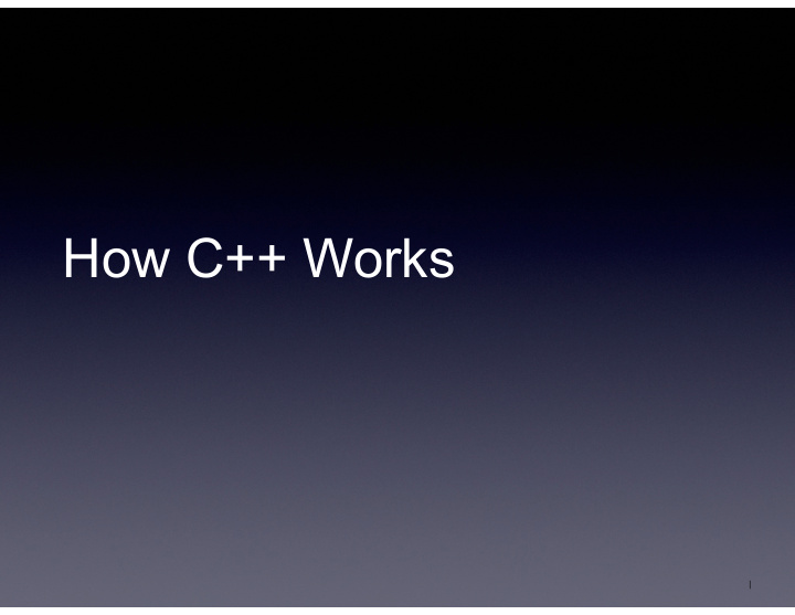 how c works