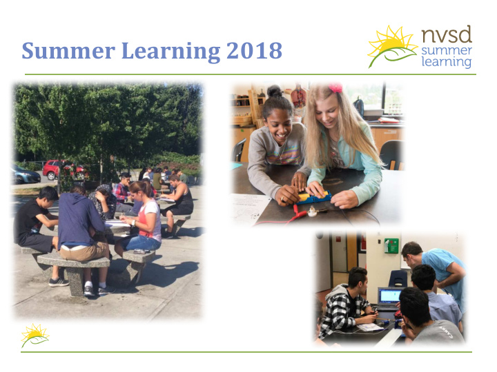 summer learning 2018 who we are
