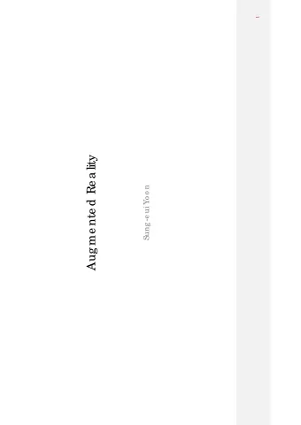 Aug me nte d Re a lity  Sung -e ui Yo o n  Project Guidelines: Project Topics  Any topics