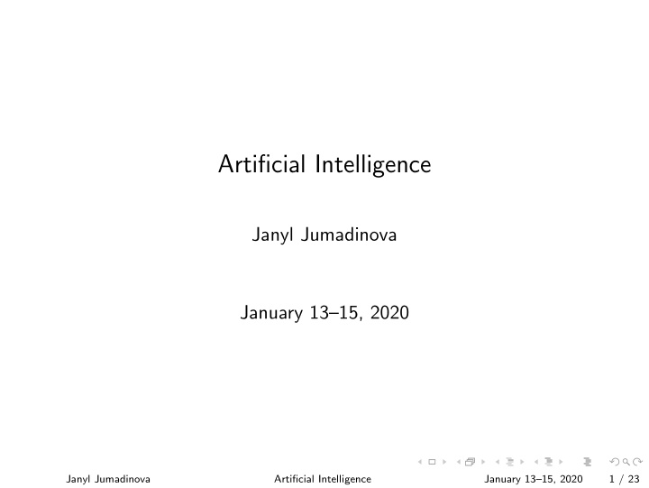 artificial intelligence