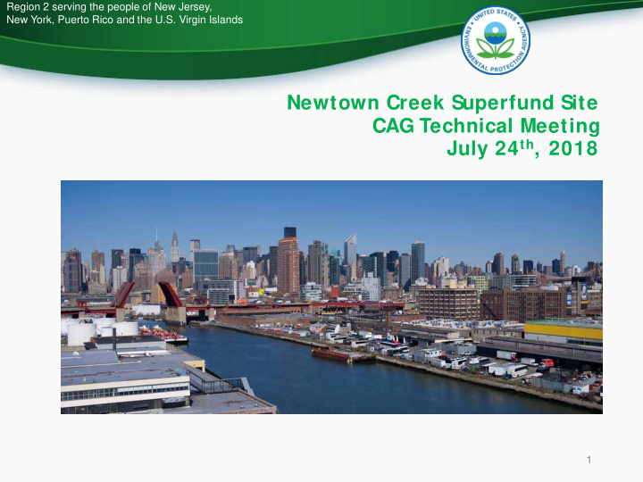 newtown creek superfund site cag technical meeting july