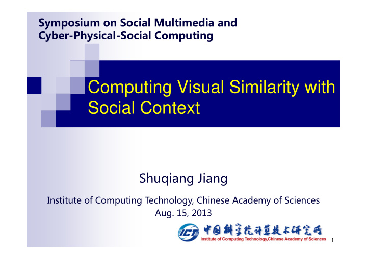 computing visual similarity with social context