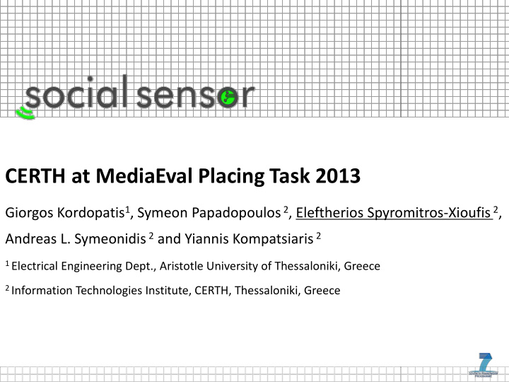 certh at mediaeval placing task 2013