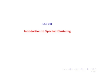 Introduction to Spectral Clustering  1 / 42  Motivation  Image segmentation in computer vision  2 /