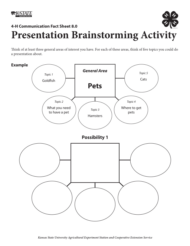 presentation brainstorming activity