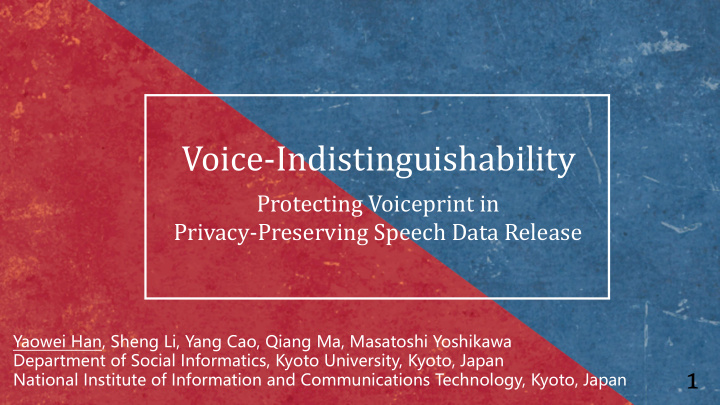 voice indistinguishability