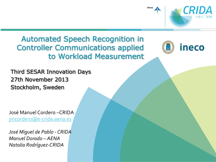 automated speech recognition in