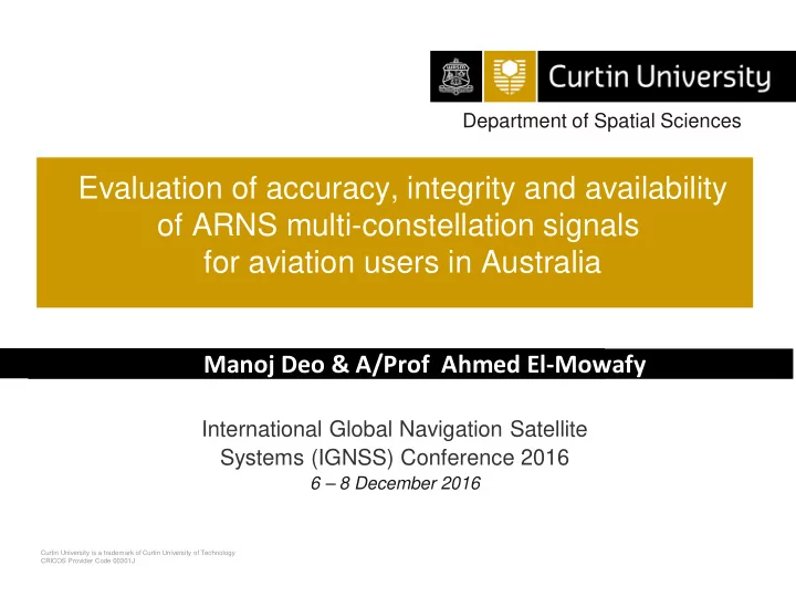 evaluation of accuracy integrity and availability of arns