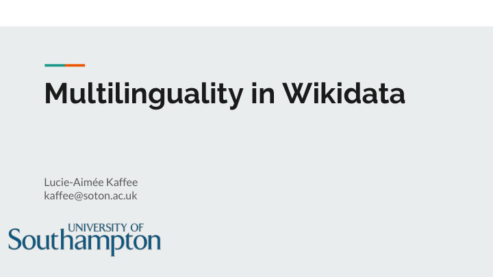 multilinguality in wikidata