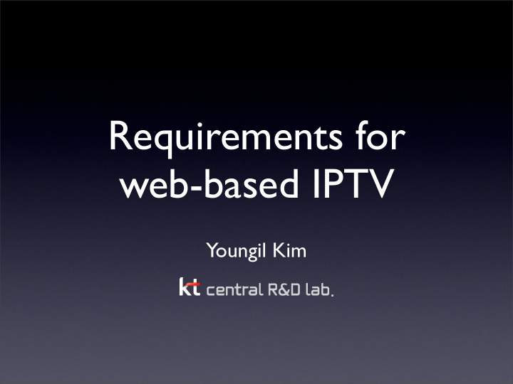 requirements for web based iptv