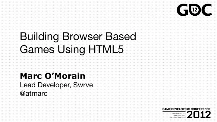 building browser based games using html5