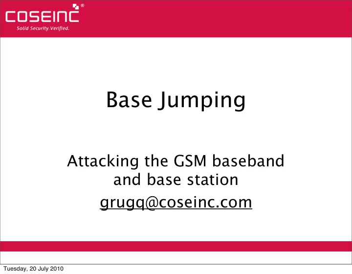 base jumping