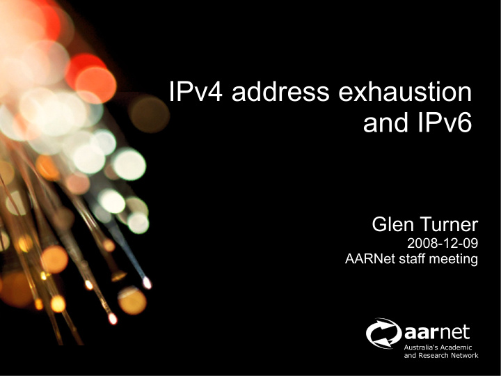 ipv4 address exhaustion and ipv6
