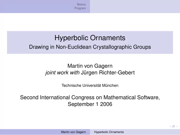 hyperbolic ornaments