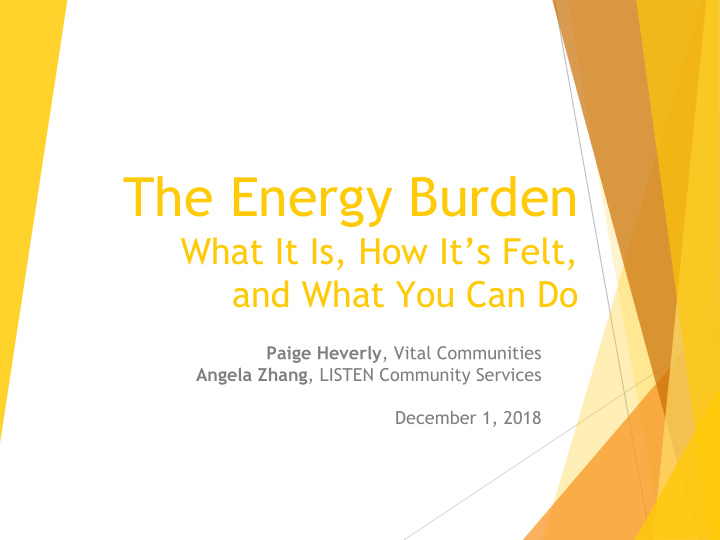 the energy burden
