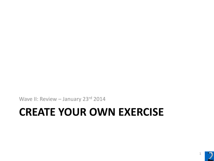create your own exercise