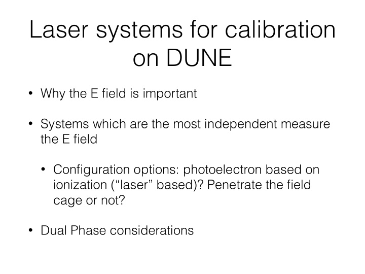 laser systems for calibration on dune