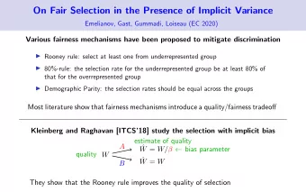 On Fair Selection in the Presence of Implicit Variance  Emelianov, Gast, Gummadi, Loiseau (EC 2020)