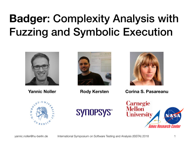 badger complexity analysis with fuzzing and symbolic
