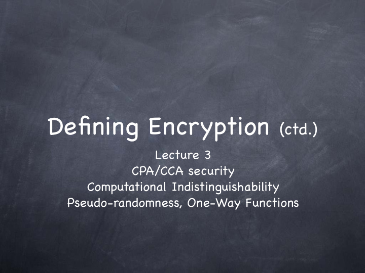 security of encryption security of encryption