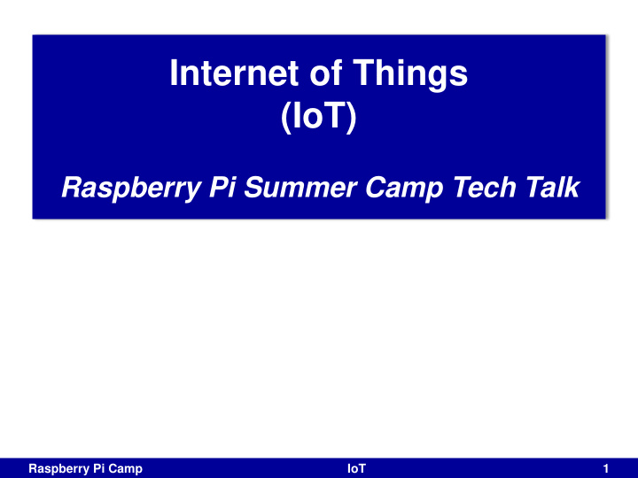 internet of things iot