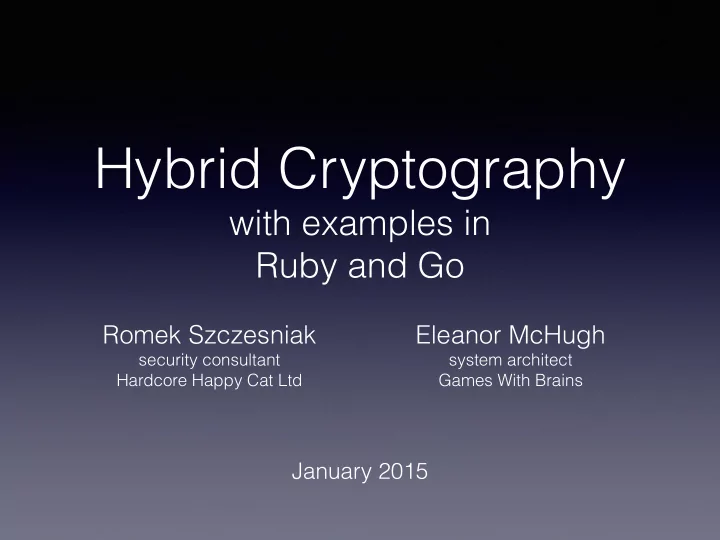 hybrid cryptography
