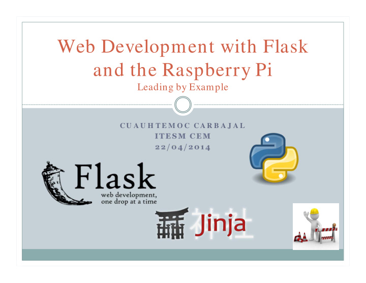 web development with flask and the raspberry pi