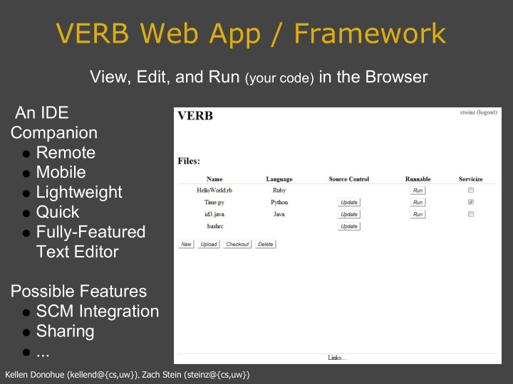 verb web app framework