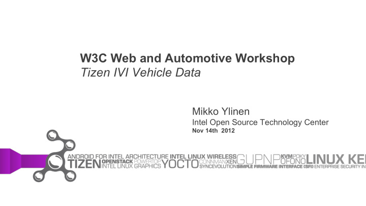 w3c web and automotive workshop tizen ivi vehicle data