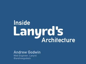 Lanyrd's  Inside  Architecture  Andrew Godwin  Web Engineer, Lanyrd  @andrewgodwin  WHO AM I?