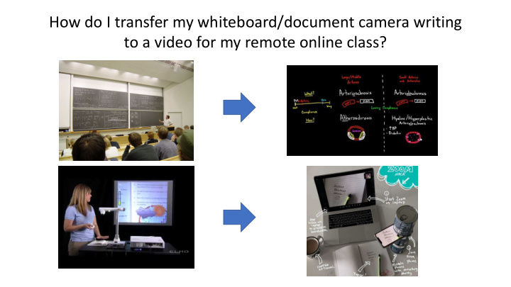 how do i transfer my whiteboard document camera writing