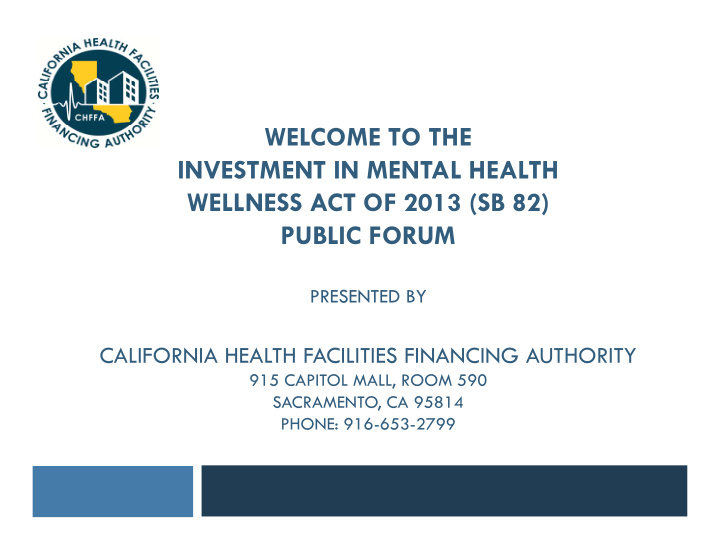 welcome to the investment in mental health wellness act