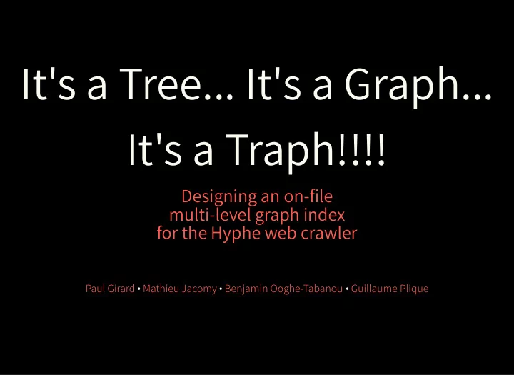it s a tree it s a graph it s a tree it s a graph it s a
