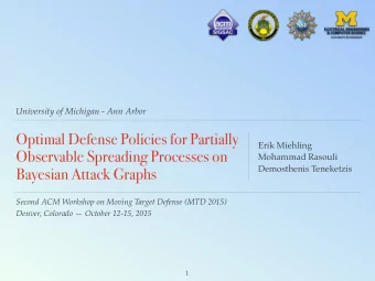 Optimal Defense Policies for Partially  Erik Miehling  Observable Spreading Processes on  Mohammad