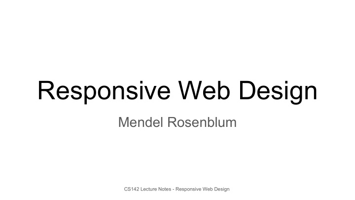 responsive web design