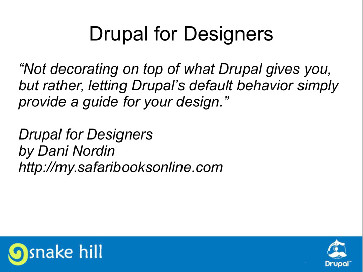 drupal for designers
