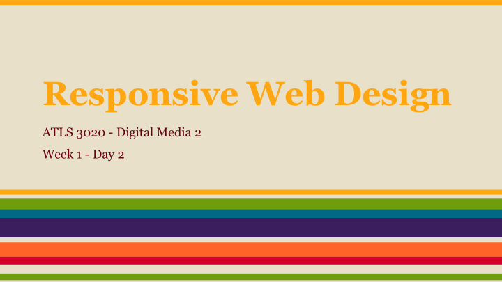 responsive web design