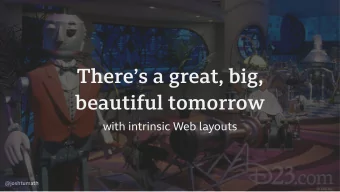 Theres a great, big,  beautiful tomorrow  with intrinsic Web layouts  @joshtumath  Josh Tumath