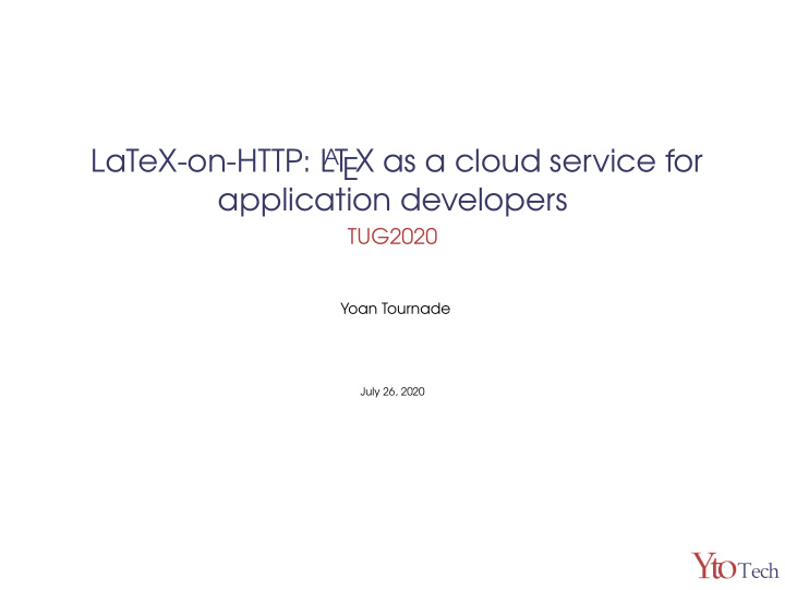 latex on http l a t ex as a cloud service for application