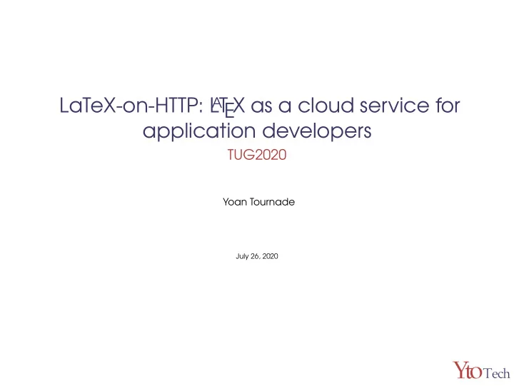 latex on http l a t ex as a cloud service for application