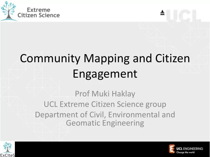 community mapping and citizen engagement