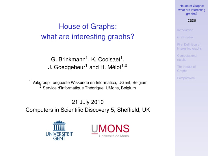 house of graphs